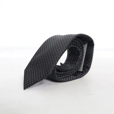 Tie (Black, White) from Batistini Silk