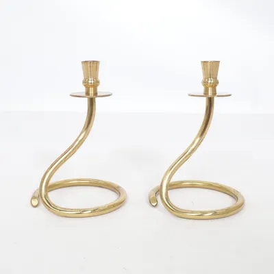 Ljusstake (Gul) Mässing