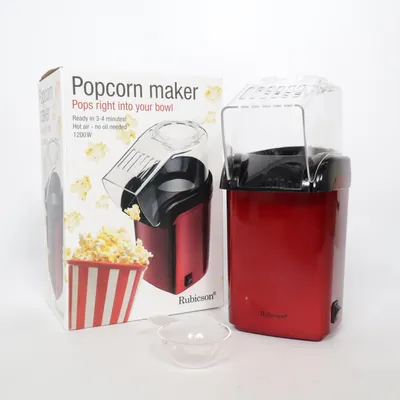 Popcornmaskin (Röd, Svart, Transparent) från Rubicson