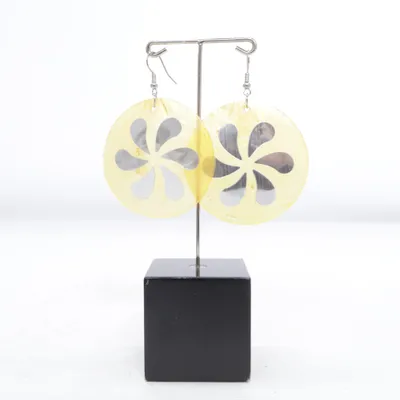 Boucles d'oreilles (Jaune, Argent) de Fashion Jewelry Métal inconnu