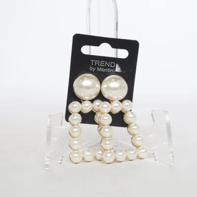 Boucles d'oreilles (Blanc, Or) de Trend by Montini Métal inconnu