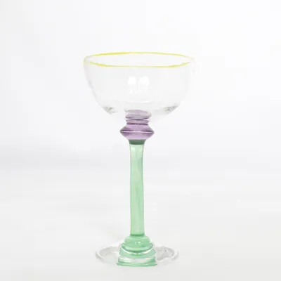 Coupe glass (Green, Yellow, Purple)