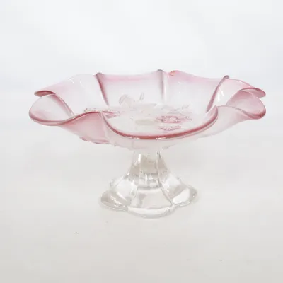 Fruitschaal (Transparant, Roze)