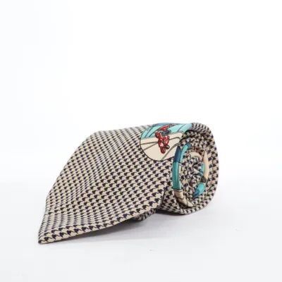 Tie (Beige, Blue, Multicolored) from Cellini Polyester