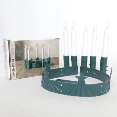 Electric advent candle holder (Santa Lucia Crown) from Star Trading