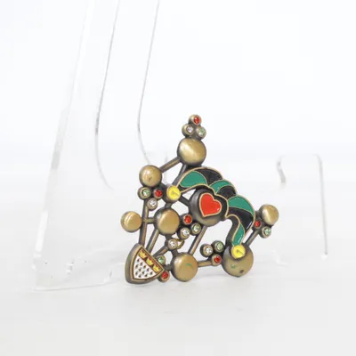 Broche (Guld, Flerfarvet) fra Fidele Ukendt metal