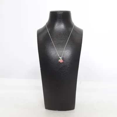 Halskæde (Sølv, Pink, Grøn) fra Swarovski Ukendt metal, Glas