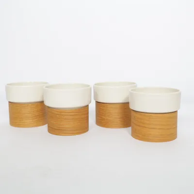 Pot (Beige, White) from Tonfisk