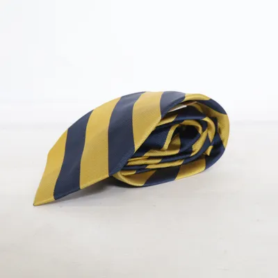 Cravate (Bleu, Jaune) de Lands' End Soie