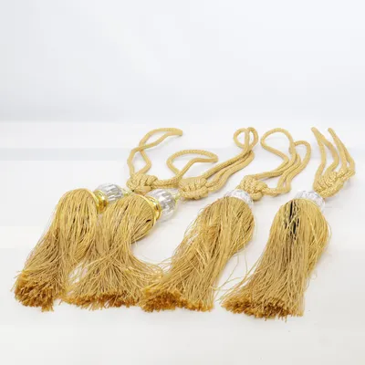 Curtain tieback  (Yellow, Gold, Transparent)