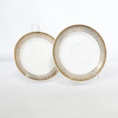 Assiett (Vit, Guldfärgad) från Winterling Marktleuthen Bavaria