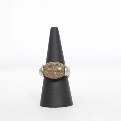Ring (Silver, Brown) Unknown metal