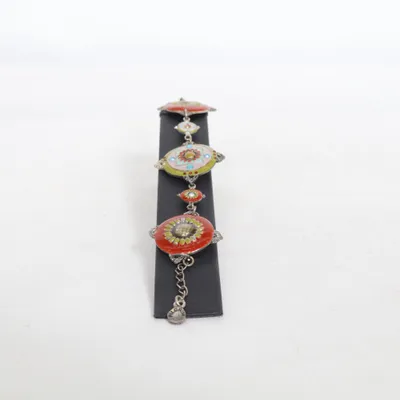 Armband (Röd, Grön, Guldfärgad) från Pilgrim Okänd metall