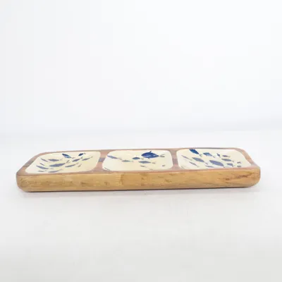 Serving platter (Brown, Beige, Blue)