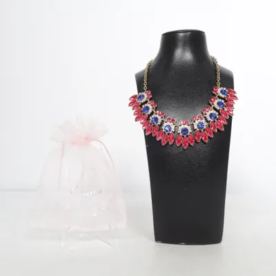 Necklace (Gold, Pink, Blue) from Glitter Unknown metal