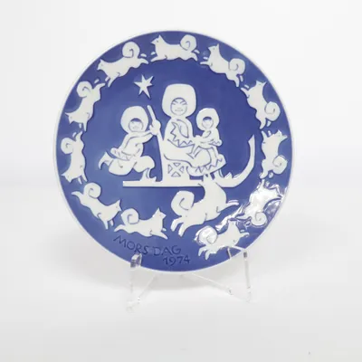 Muurplaat (Blauw, Wit) van Royal Copenhagen