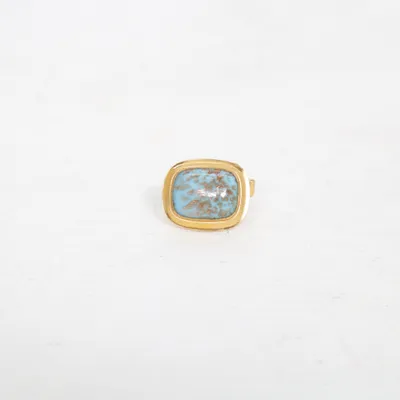 Ring (Turkis, Guld) Ukendt metal