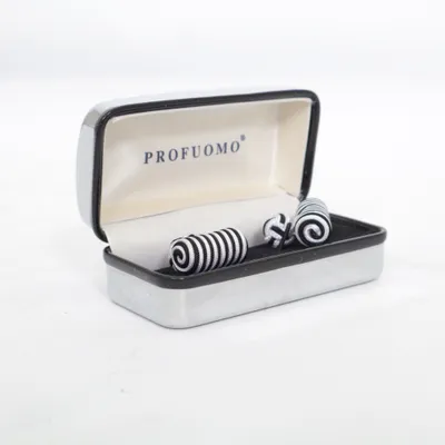 Boutons de manchette (Noir, Blanc) de Profuomo Métal inconnu