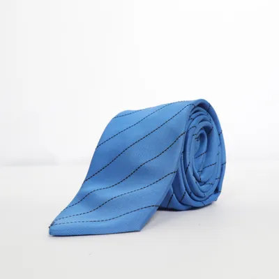 Cravate (Bleu, Noir) de Michaelis Soie