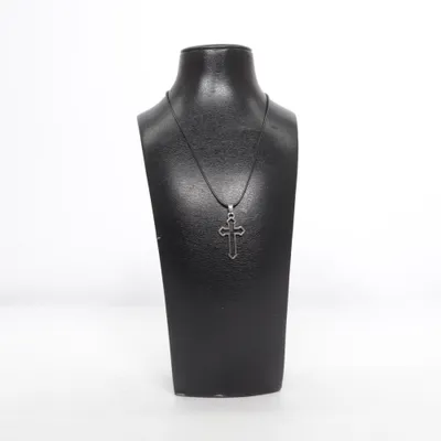 Ketting (Zwart, Zilver) Onbekend materiaal