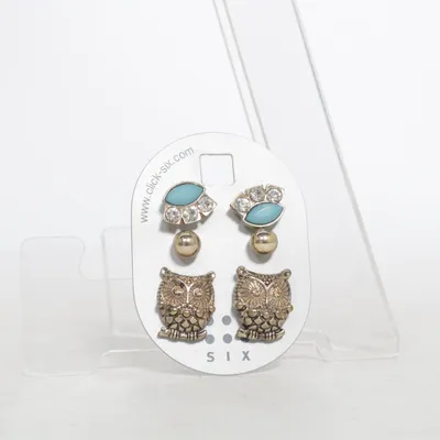 Boucles d'oreilles (Or, Turquoise) de SIX Métal inconnu