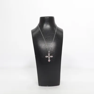 Necklace (Silver, Pink) Unknown metal