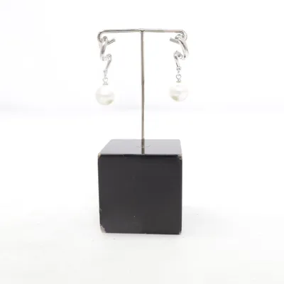 Earrings (Silver, White) from Yida Unknown metal