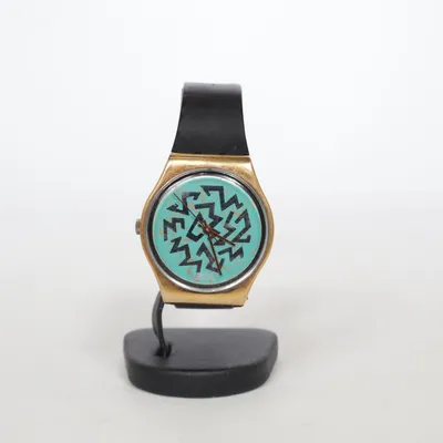 Armbandsur (Svart, Turkos, Guldfärgad) från Swatch
