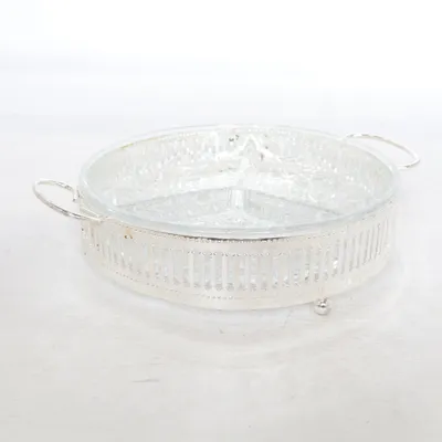 Serveringsskål (Silverfärgad, Transparent)