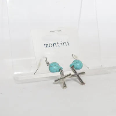 Earrings (Turquoise, Silver) from Montini Unknown metal
