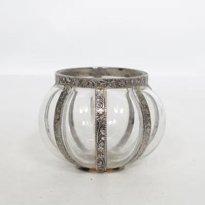 Candle holder (Silver, Transparent) from Nordal