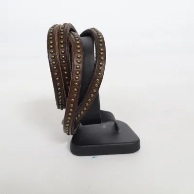 Armband (Brun) Okänd metall, Skinn