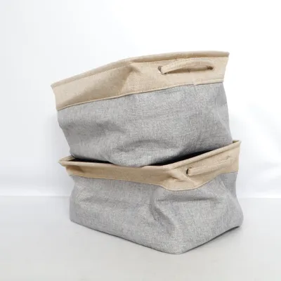 Panier de rangement (Gris, Beige)