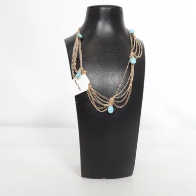 Halsband (Guldfärgad, Turkos) från Fashion Jewelry Okänd metall