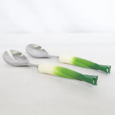 Salatbestik (Sølv, Grøn, Beige) fra Sagaform