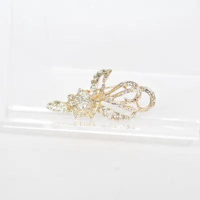 Broche (Hvid, Guld) Ukendt metal