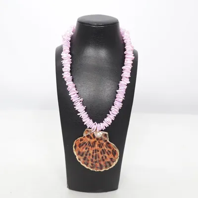 Ketting (Lila, Bruin, Goud) Onbekend materiaal