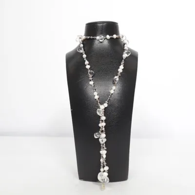 Necklace (White, Gray, Transparent) from Snö of Sweden Unknown metal