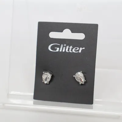 Oorbellen (Grijs, Transparant) van Glitter Onbekend materiaal