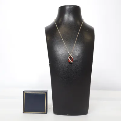 Halsband (Röd, Guldfärgad) från Aecht Okänd metall