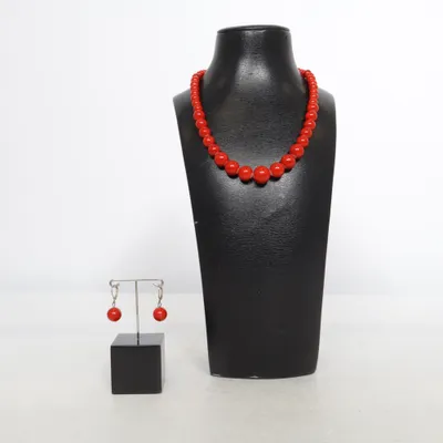 Sieradenset (Rood) Onbekend materiaal