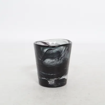 Candlestick (Black, White) from Kosta Boda