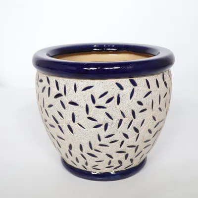 Pot (Blue, Beige)
