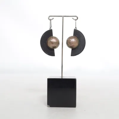 Earrings (Black, Silver) from Aarikka Unknown metal