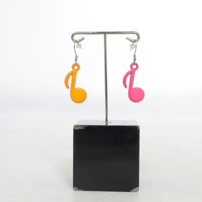 Boucles d'oreilles (Orange, Rose) Plastique