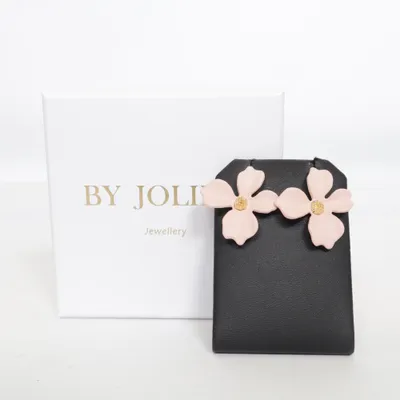 Earrings (Pink, Gold) from By Jolima Unknown metal