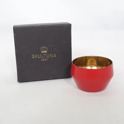 Lyslygte (Guld, Rød) fra Skultuna Messing
