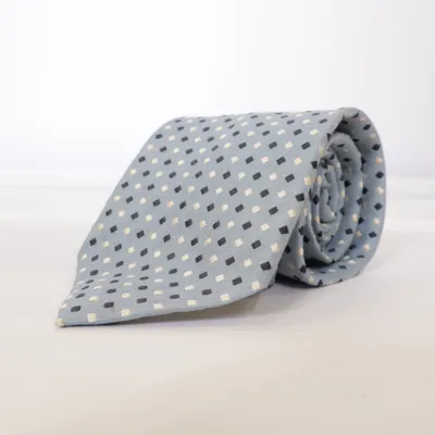 Tie (Blue, White, Black) from Profuomo Silk