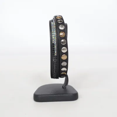 Armband (Svart, Silverfärgad) från Gemini Rostfritt stål