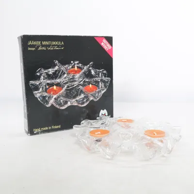 Candle holder (Transparent, Orange) from Muurla